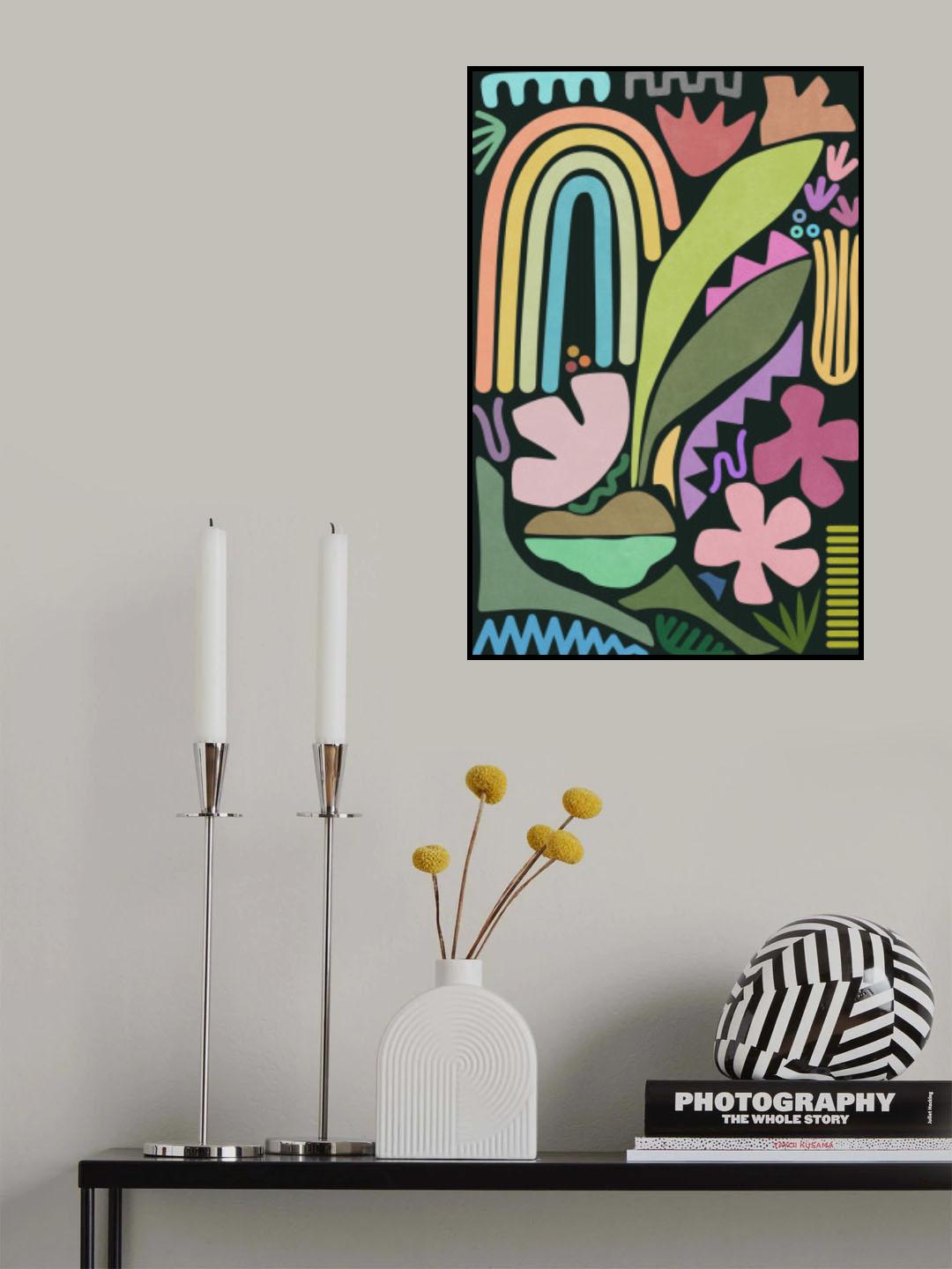 Under the Rainbow Colors and Shapes Poster och Canvastavla