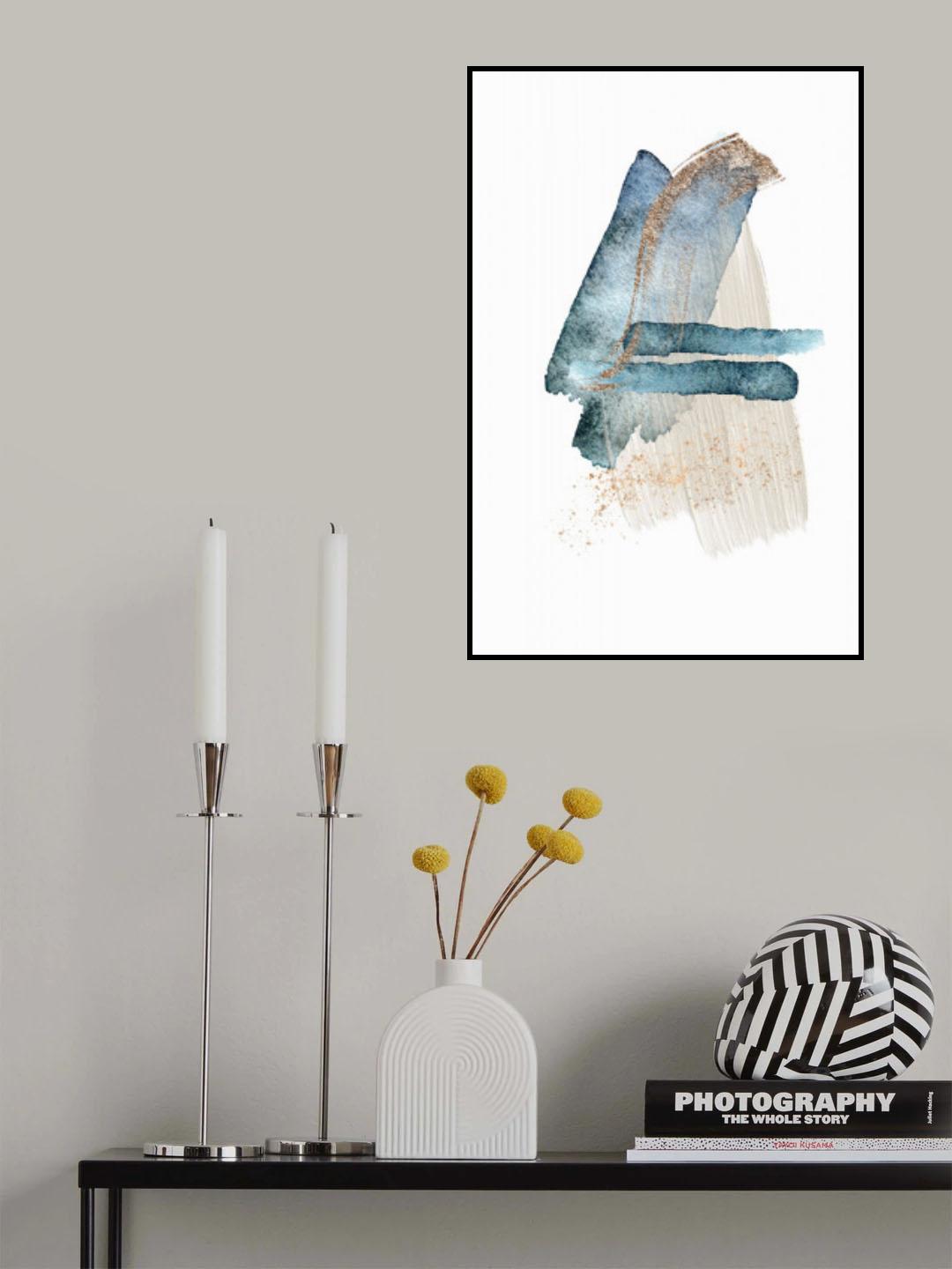 Atlantic Blue Abstract-3 Poster och Canvastavla