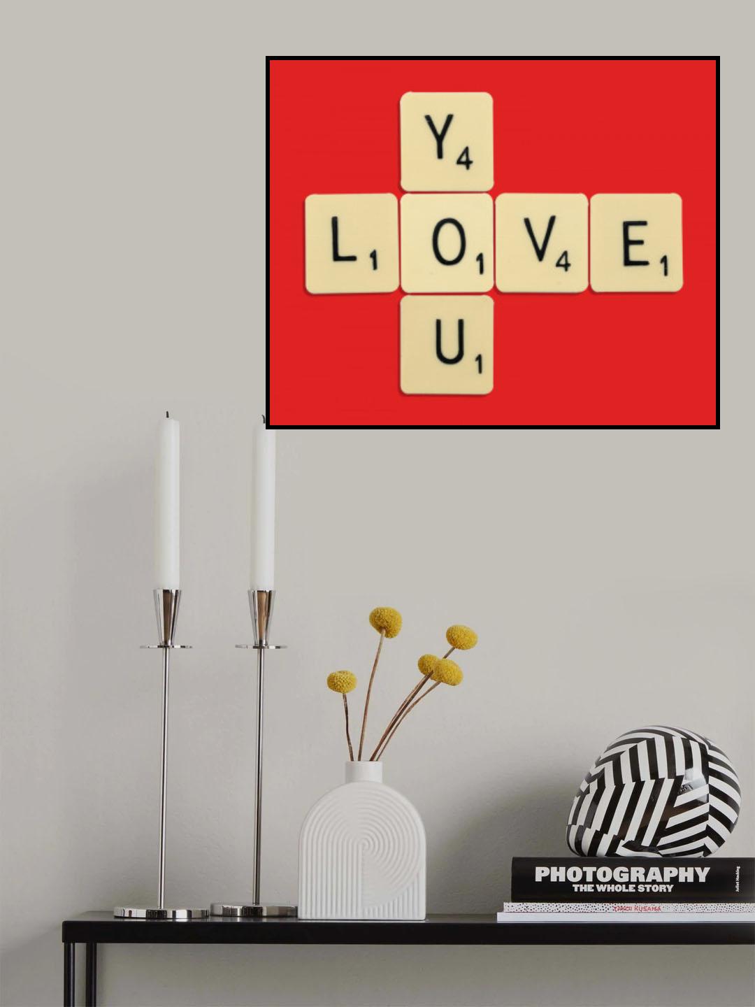 Love You Poster och Canvastavla
