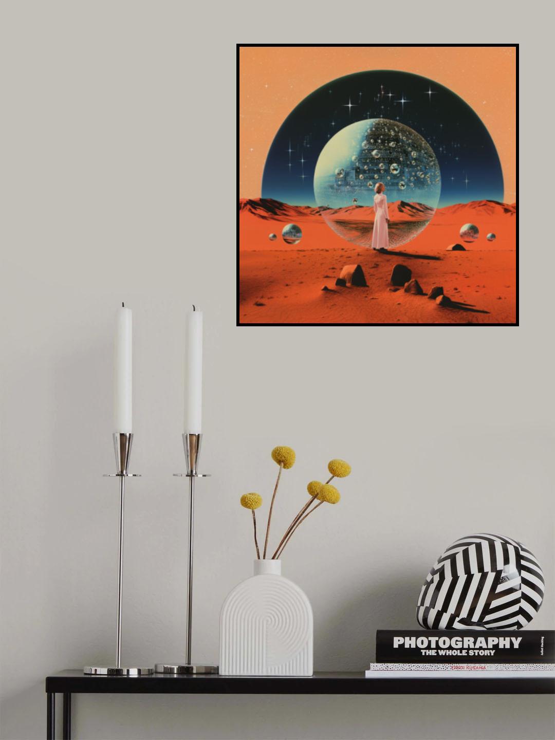 Orb Geometry Collage Art Poster och Canvastavla