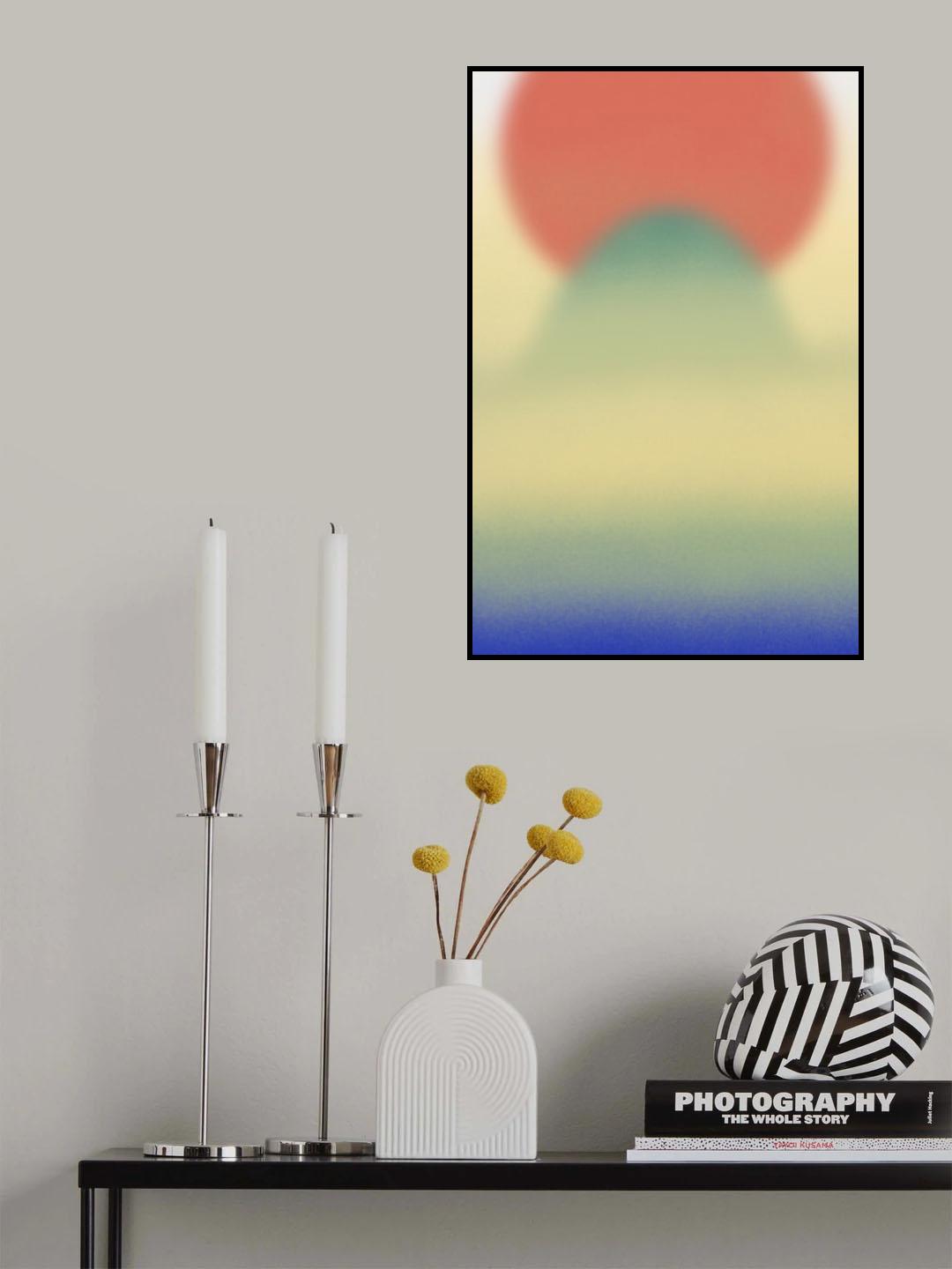 Sunrise behind the mountain Poster och Canvastavla