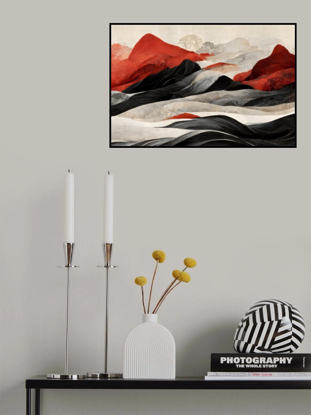 Red Mountains Poster och Canvastavla