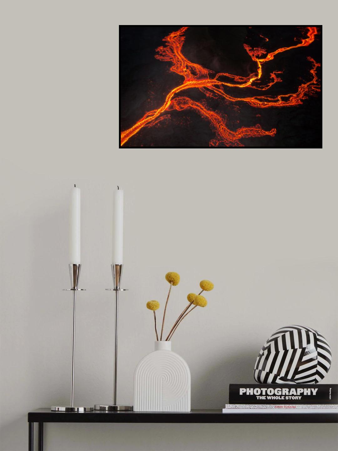 Lava River Abstract Poster och Canvastavla
