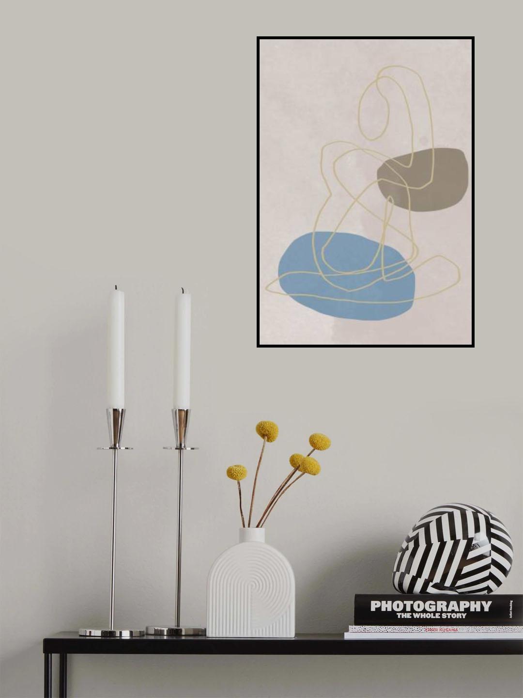 Golden Lines Poster och Canvastavla