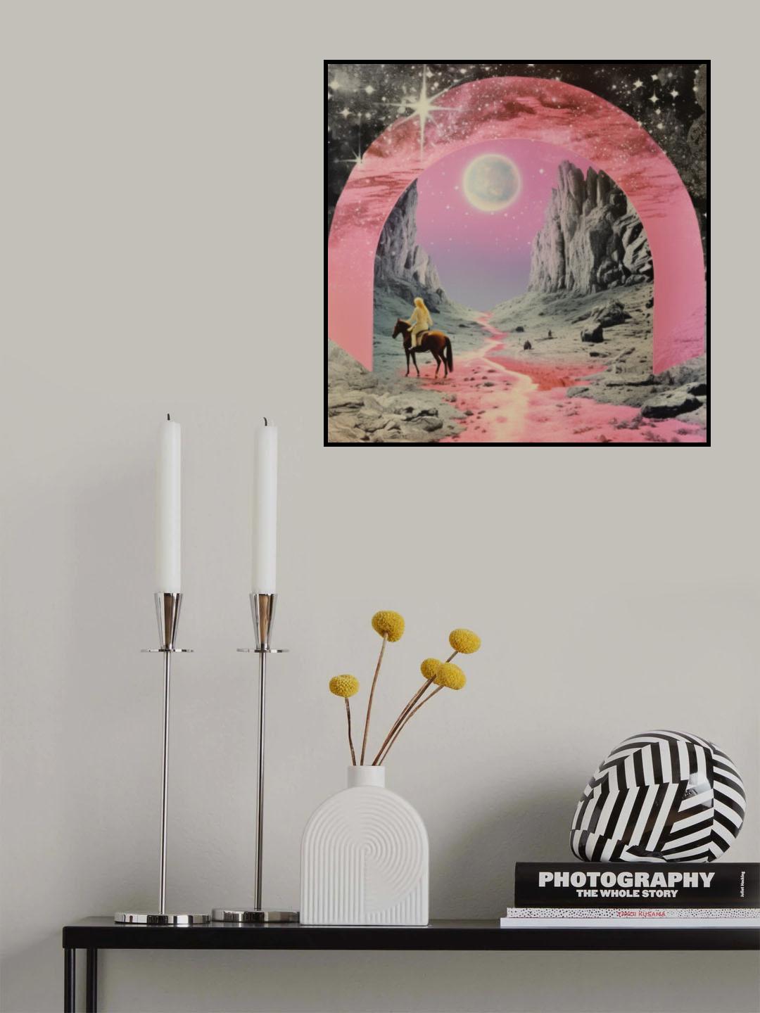 Through Time and Space Vintage Collage Art Poster och Canvastavla