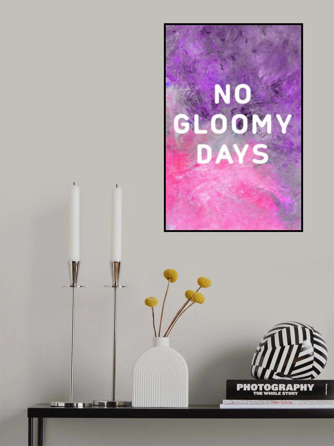 No gloomy days (purple) Poster och Canvastavla