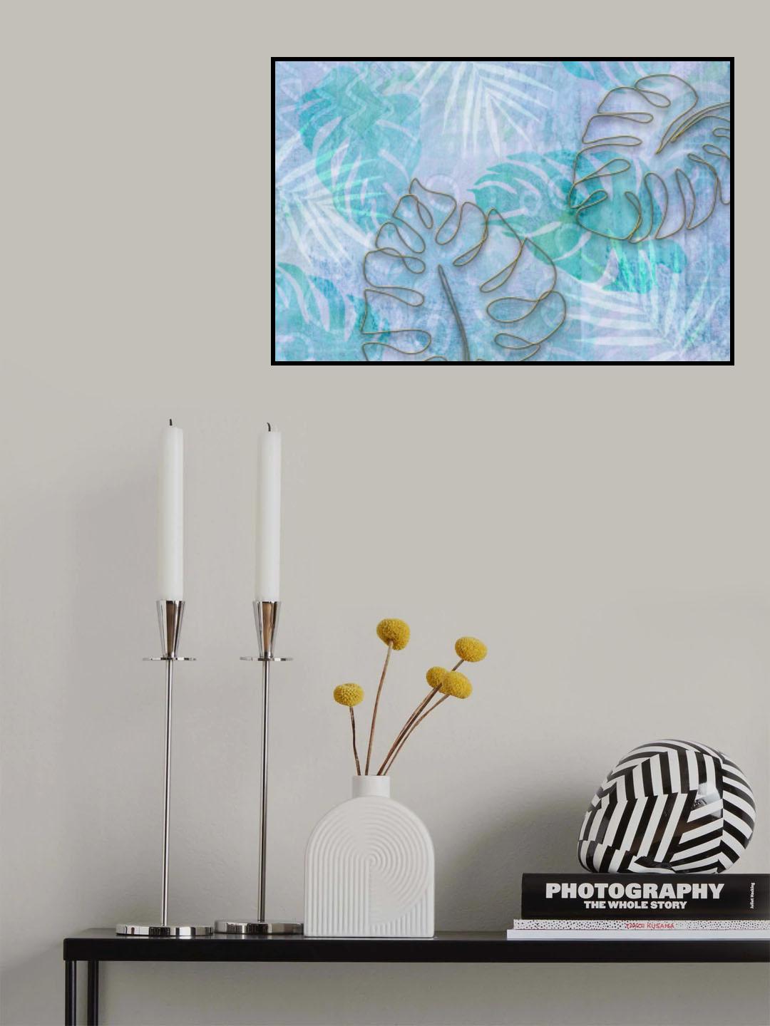 Tropics Embellishment Blue Poster och Canvastavla