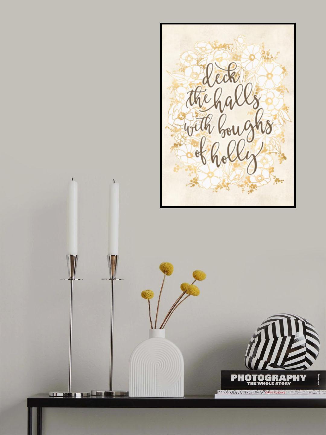 Deck the halls - vintage vanilla Poster och Canvastavla