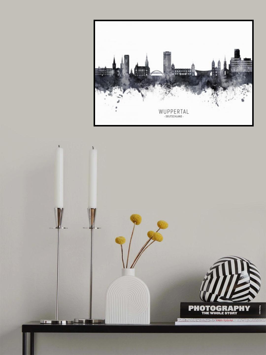 Wuppertal Germany Skyline Poster och Canvastavla