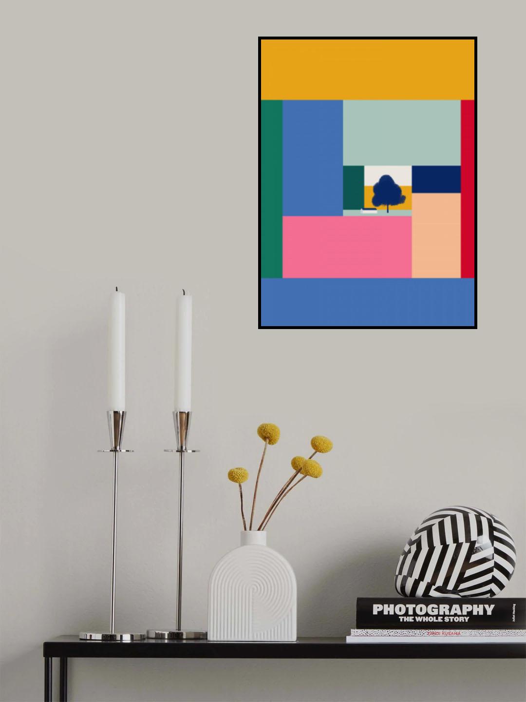 Barn In Color Blocks Poster och Canvastavla