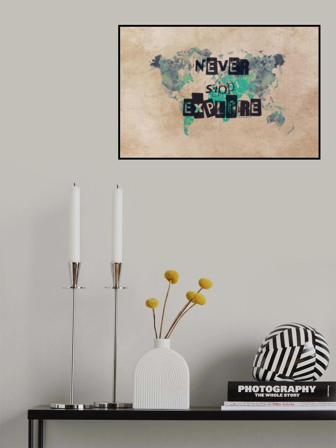 World map 45 Poster och Canvastavla