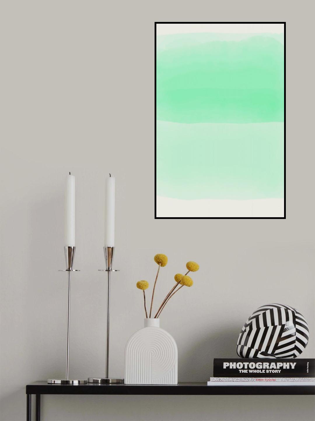 Light Green Watercolor Series #4 Poster och Canvastavla