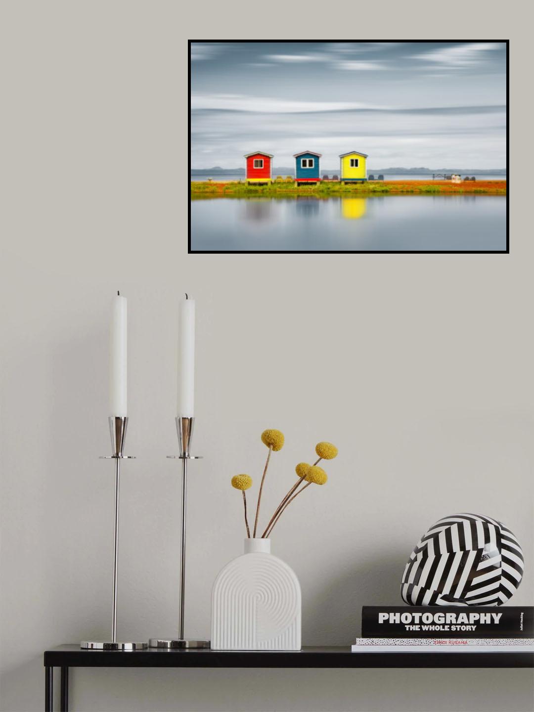 Colorful Sheds Poster och Canvastavla