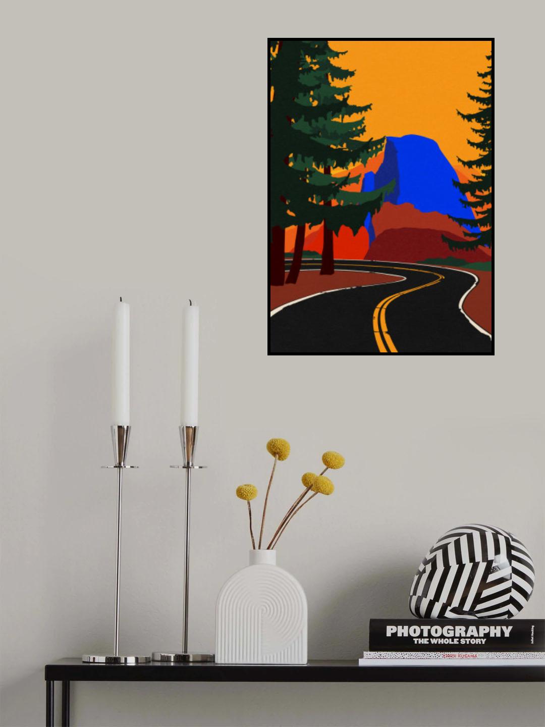 Clacier Road With Half Dome Poster och Canvastavla