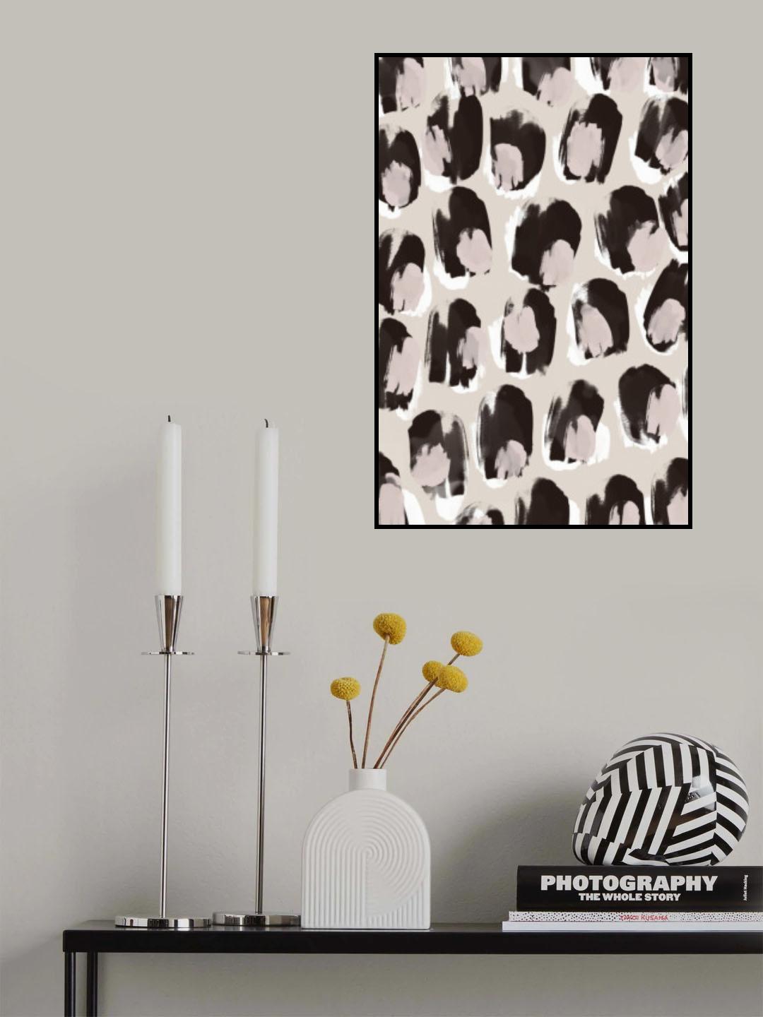 Big Brown And Beige Dots Poster och Canvastavla