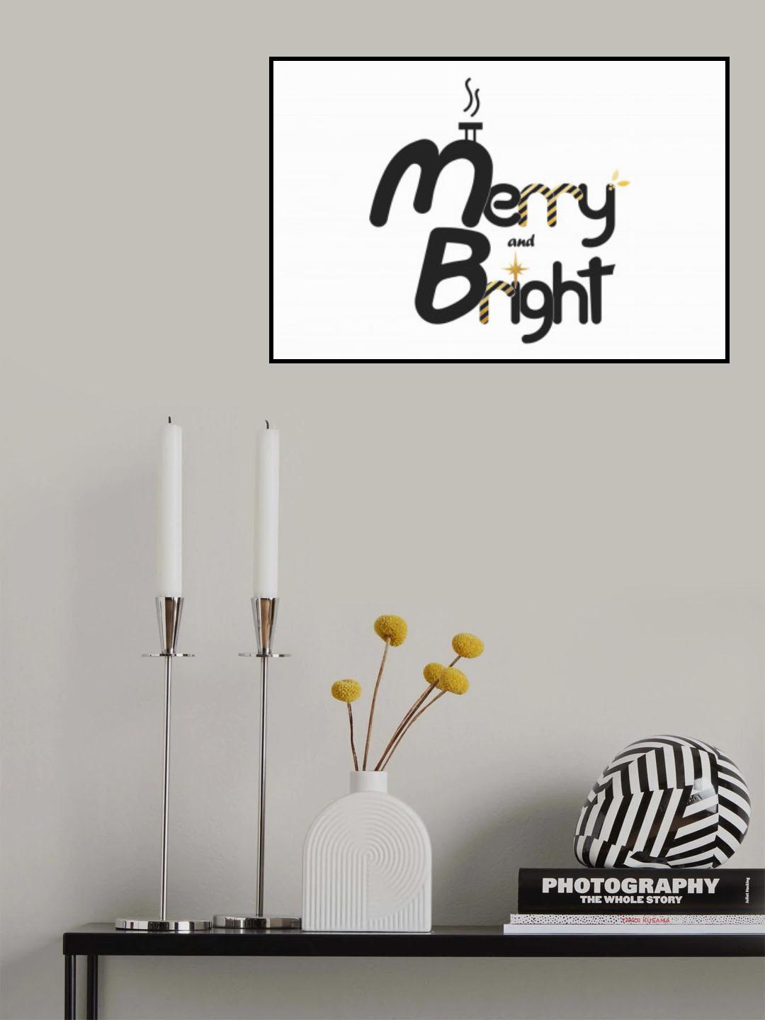 Merry an Bright Poster och Canvastavla