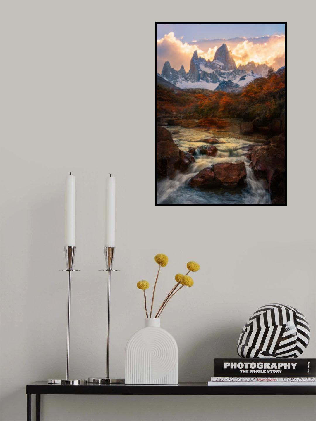 Sunset on Mount Fitz Roy Poster och Canvastavla