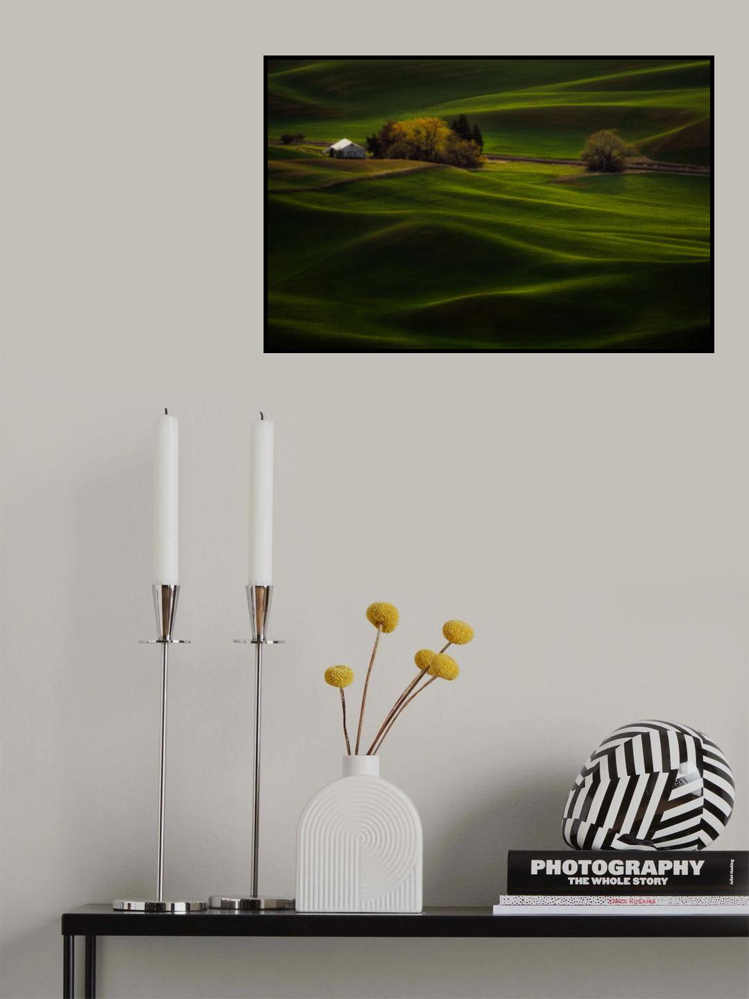 Green Waves Poster och Canvastavla