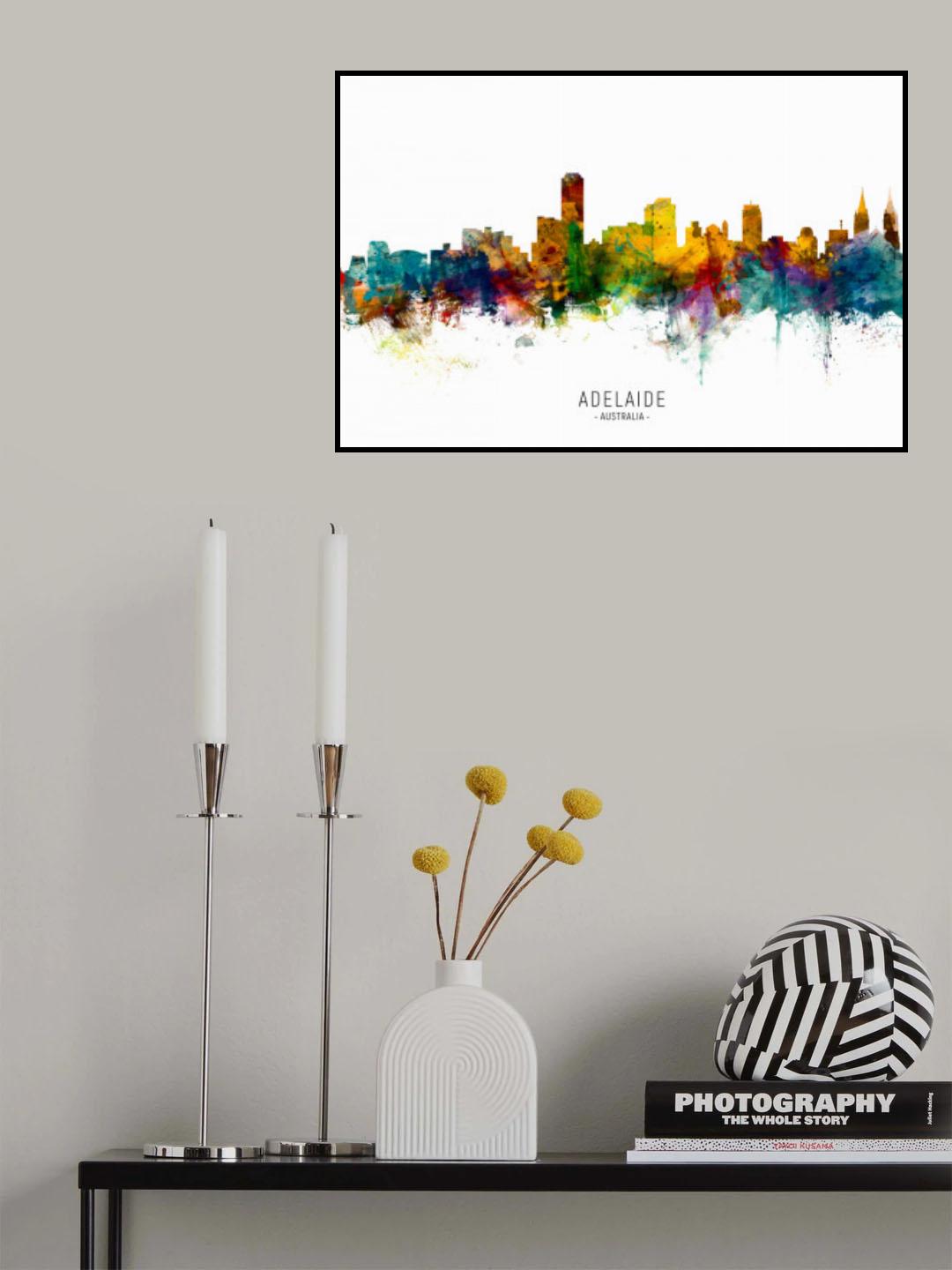 Adelaide Australia Skyline Poster och Canvastavla