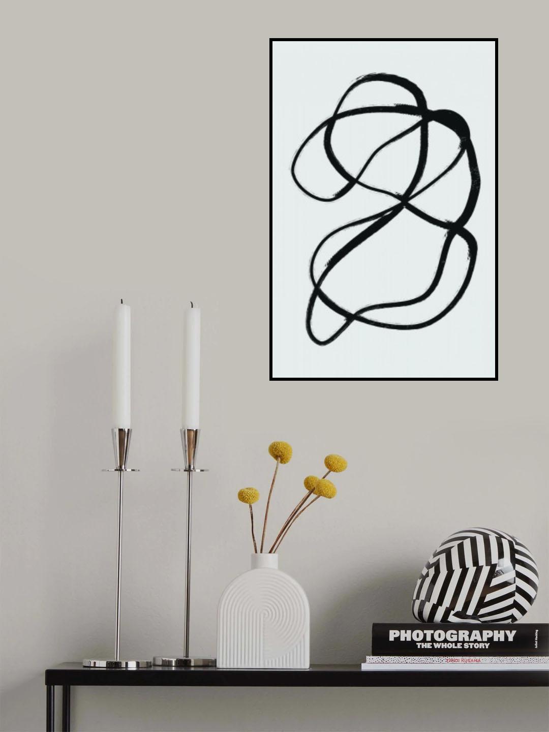 One Line Poster och Canvastavla
