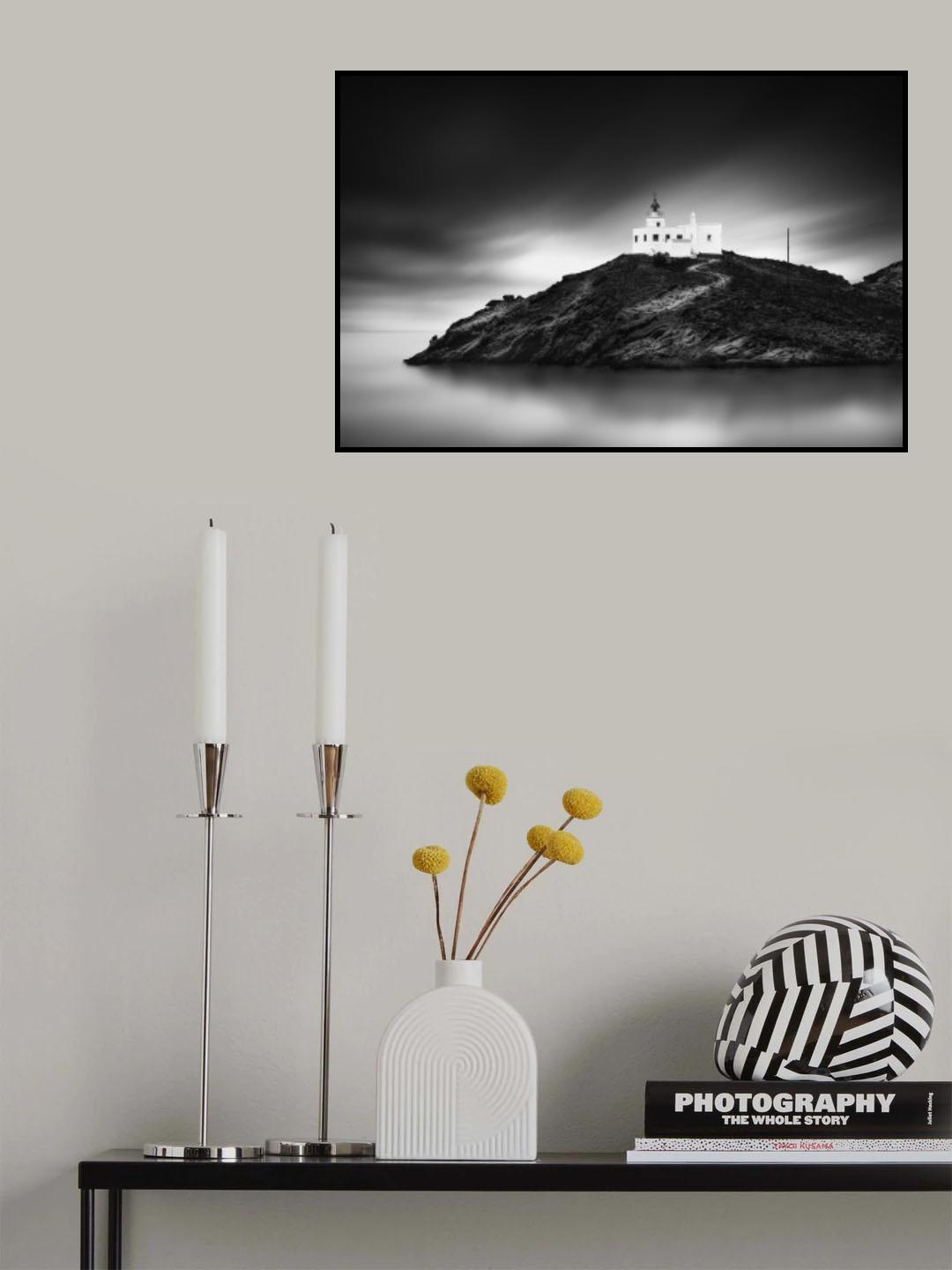 Lighthouse at Kea Poster och Canvastavla