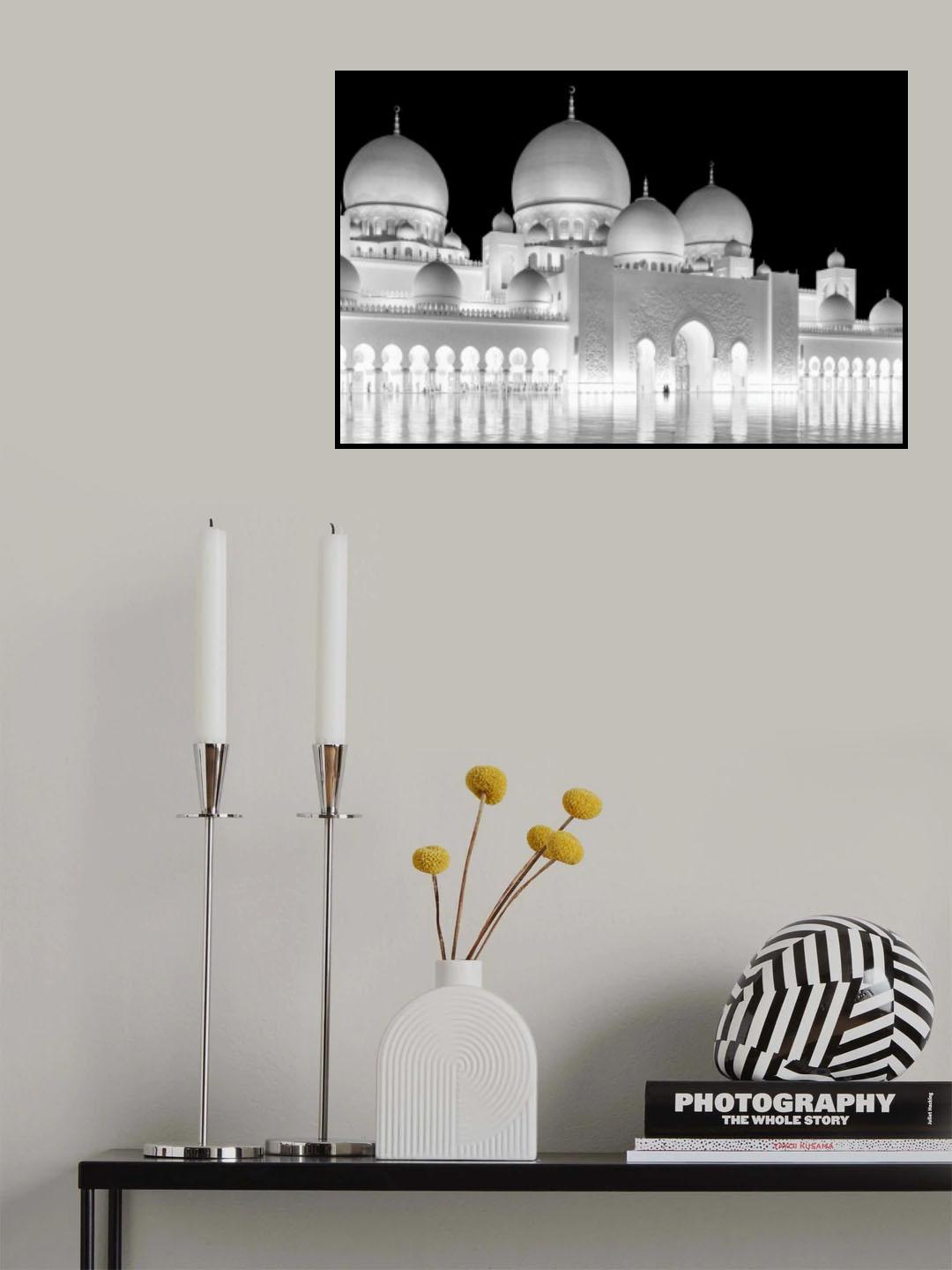 Light of Abu Dhabi Grand Mosque Poster och Canvastavla