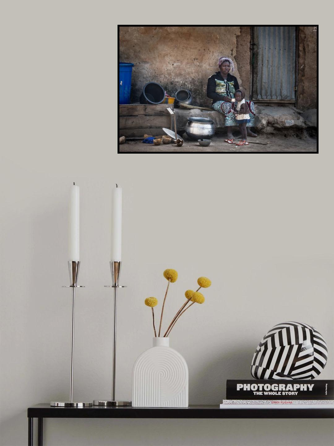 Real life in a village in Benin. Poster och Canvastavla
