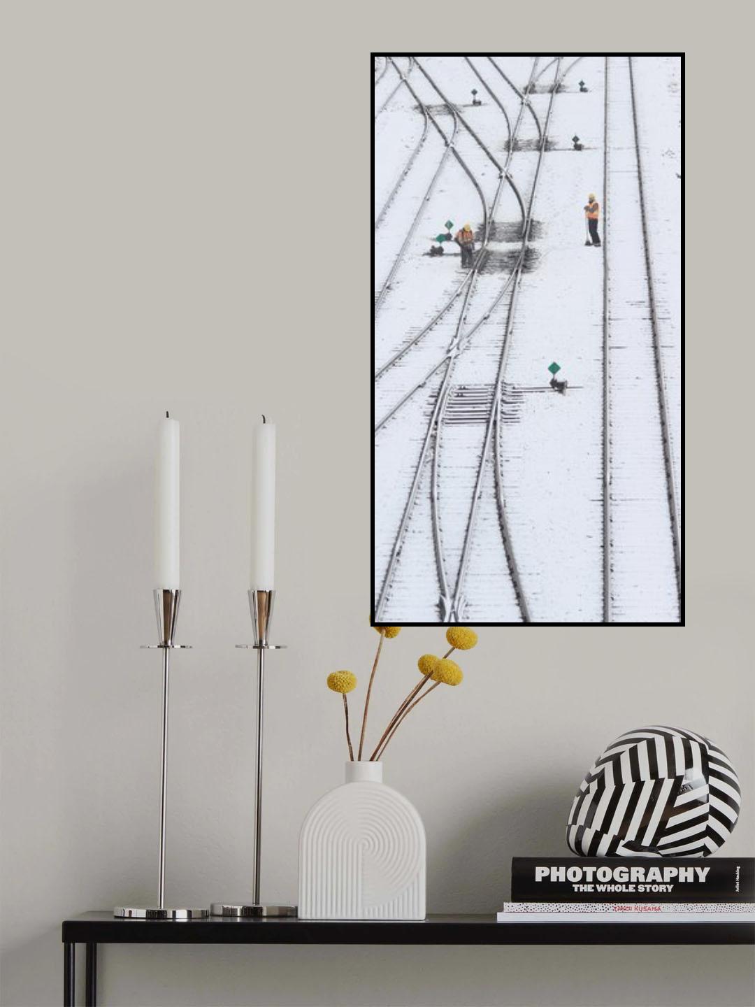 Railroad switch workers Poster och Canvastavla