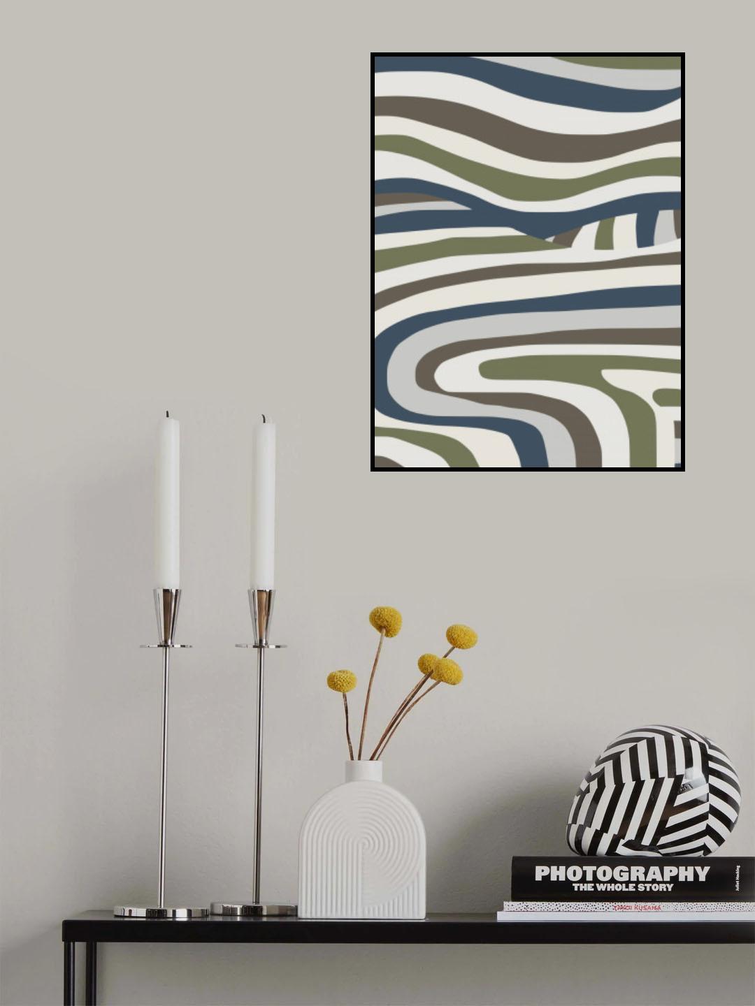 Flowing Stripes Poster och Canvastavla