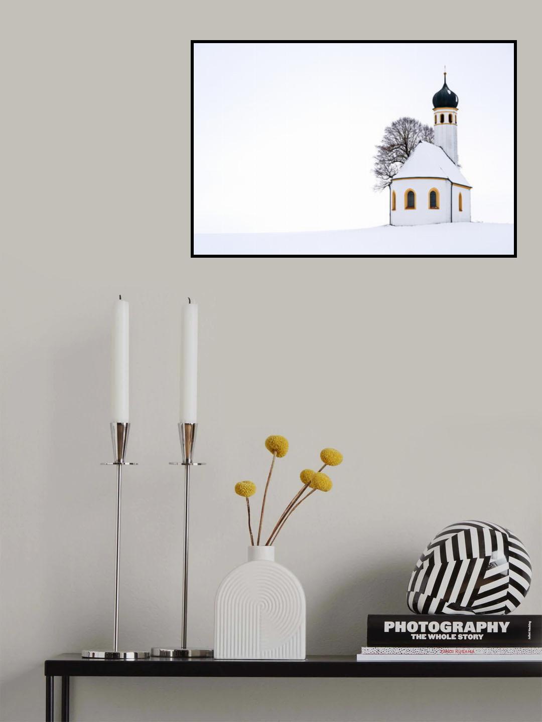 winter chapel Poster och Canvastavla