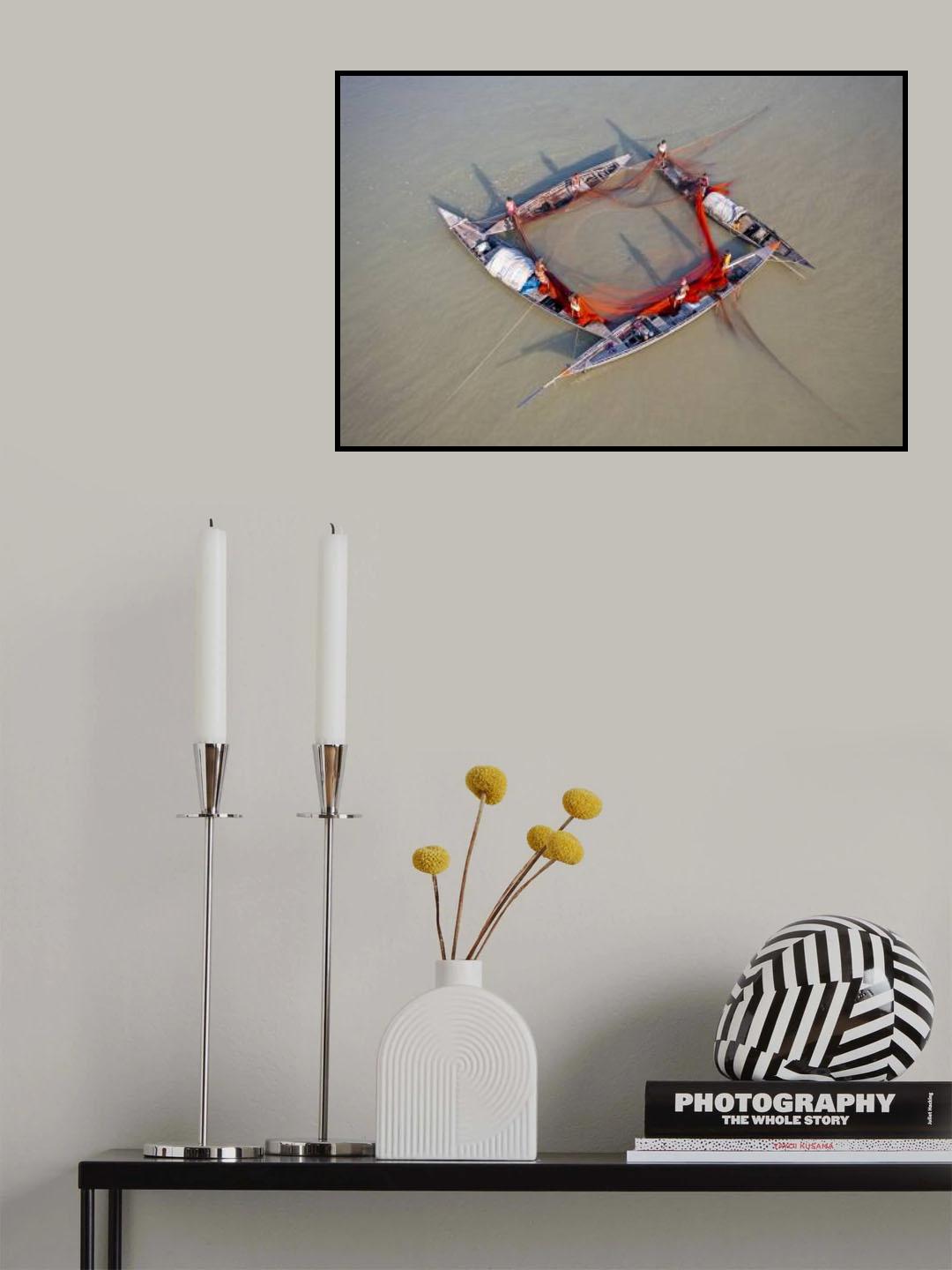 Traditional method of fishing Poster och Canvastavla