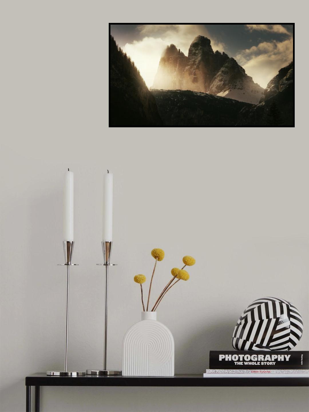 Tre Cime di luce. Poster och Canvastavla