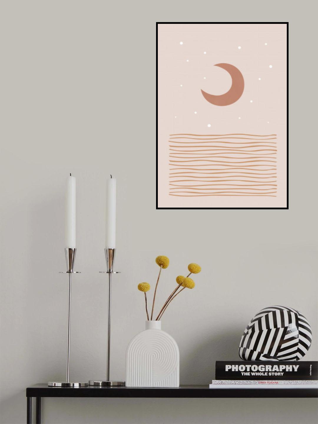 Blush Moon Poster och Canvastavla