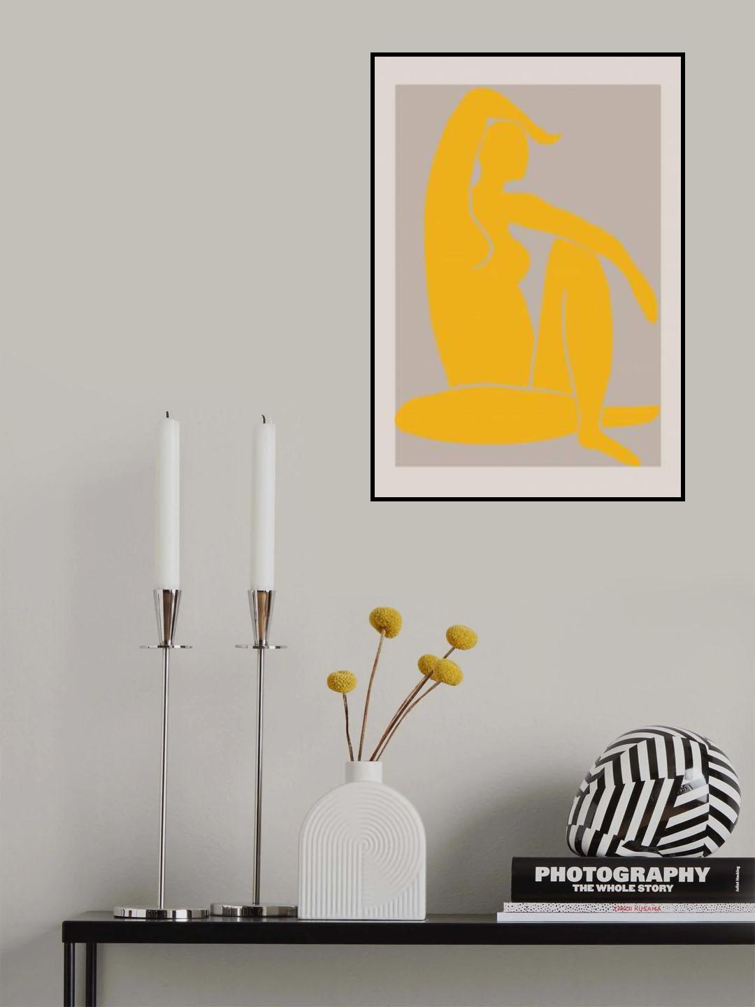 Yellow Figure Poster och Canvastavla