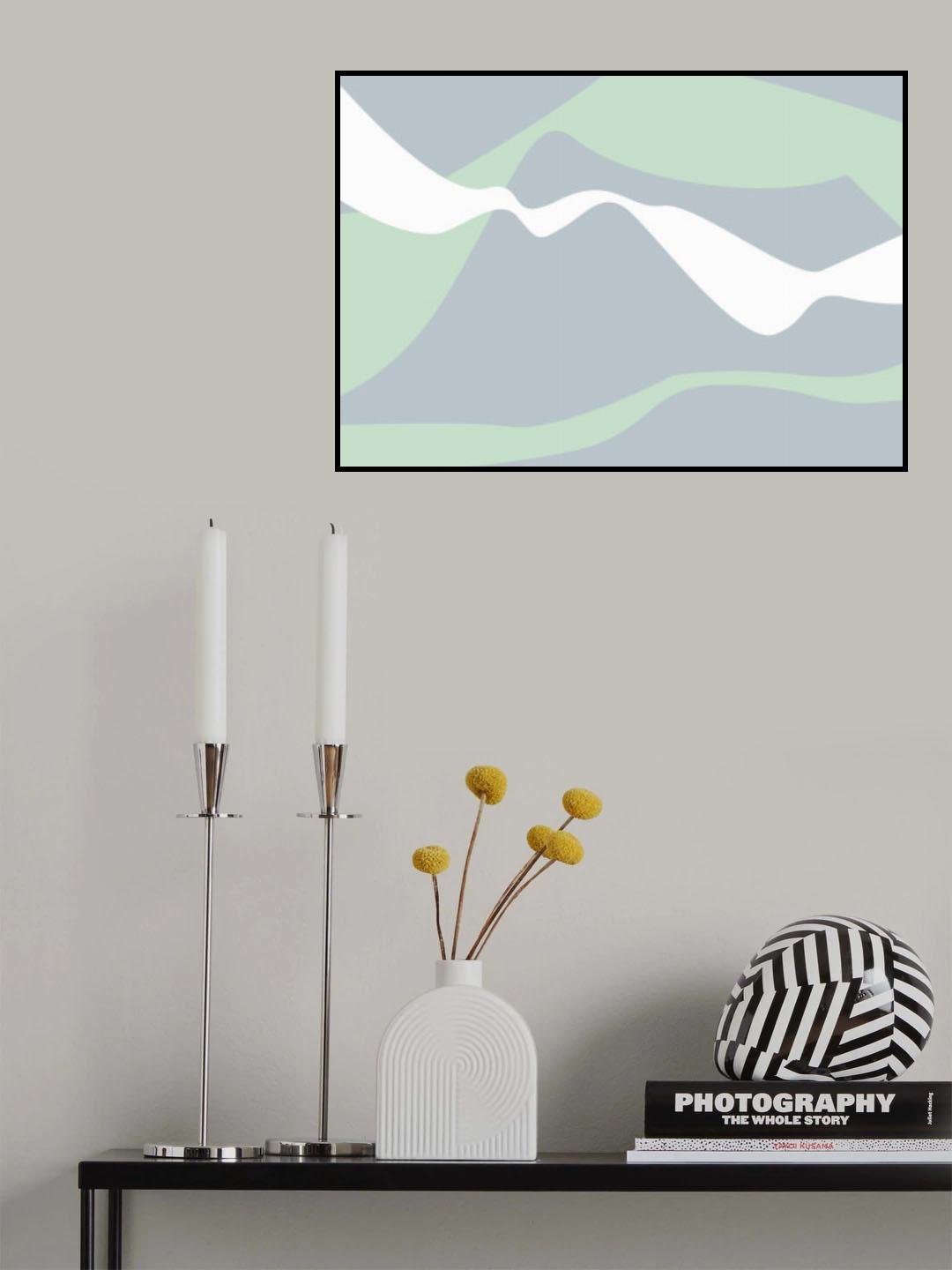 Mountain Waves Poster och Canvastavla