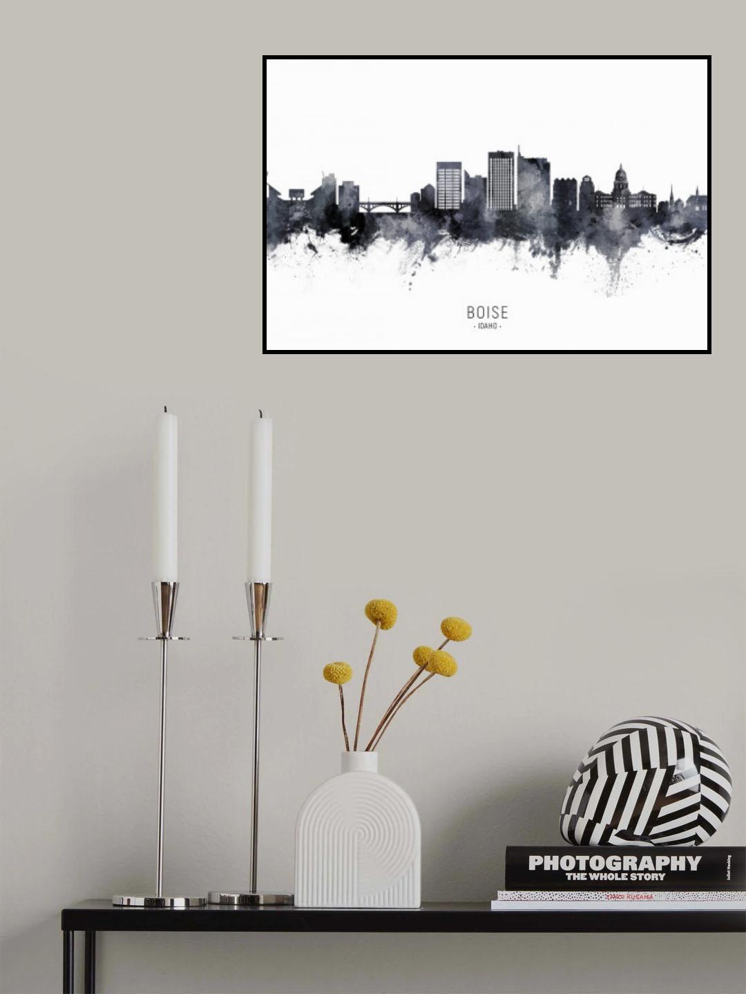 Boise Idaho Skyline Poster och Canvastavla