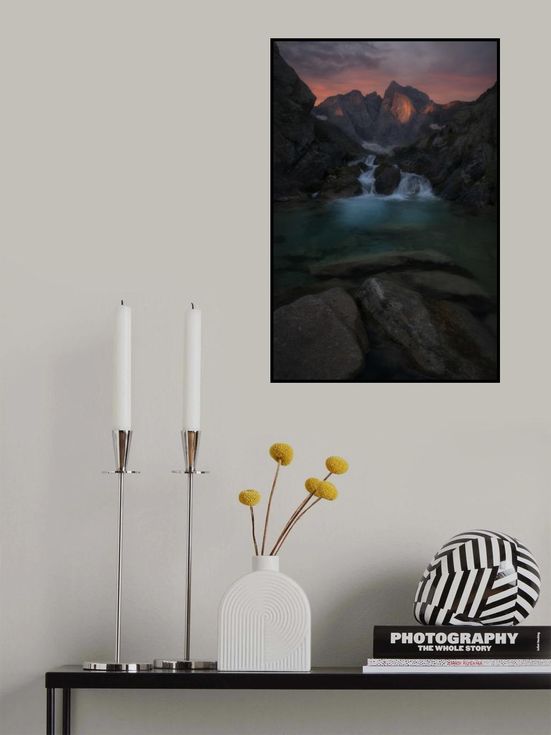 cascada y vignemale Poster och Canvastavla