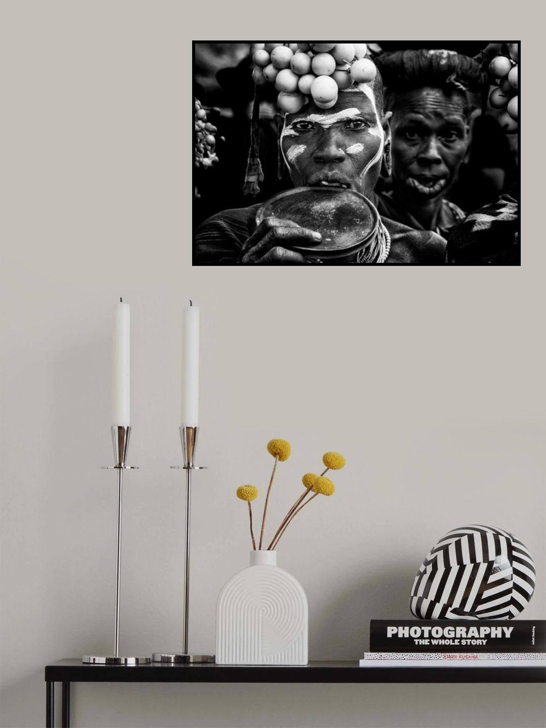 Surma tribe women - Ethiopia Poster och Canvastavla