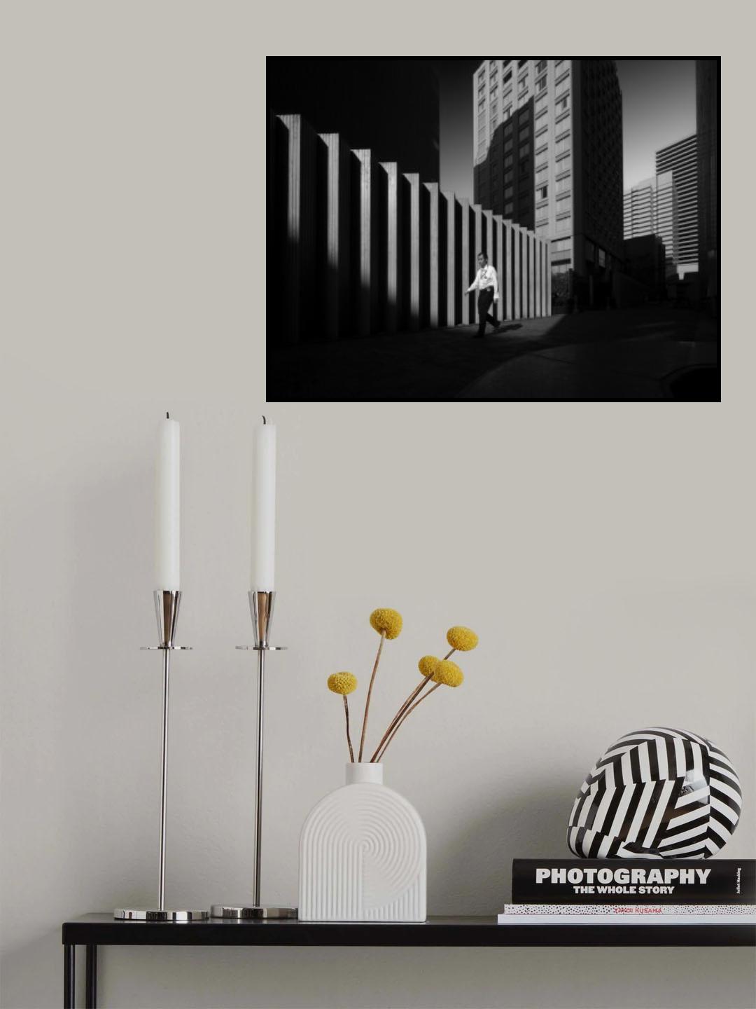 A White in the Dark City Poster och Canvastavla