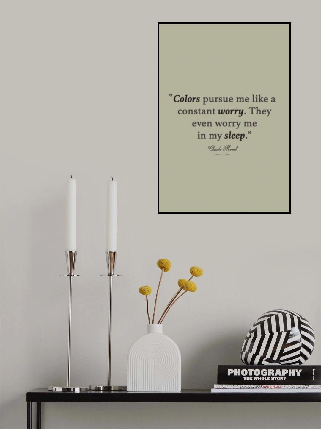 Monet Quote Poster och Canvastavla