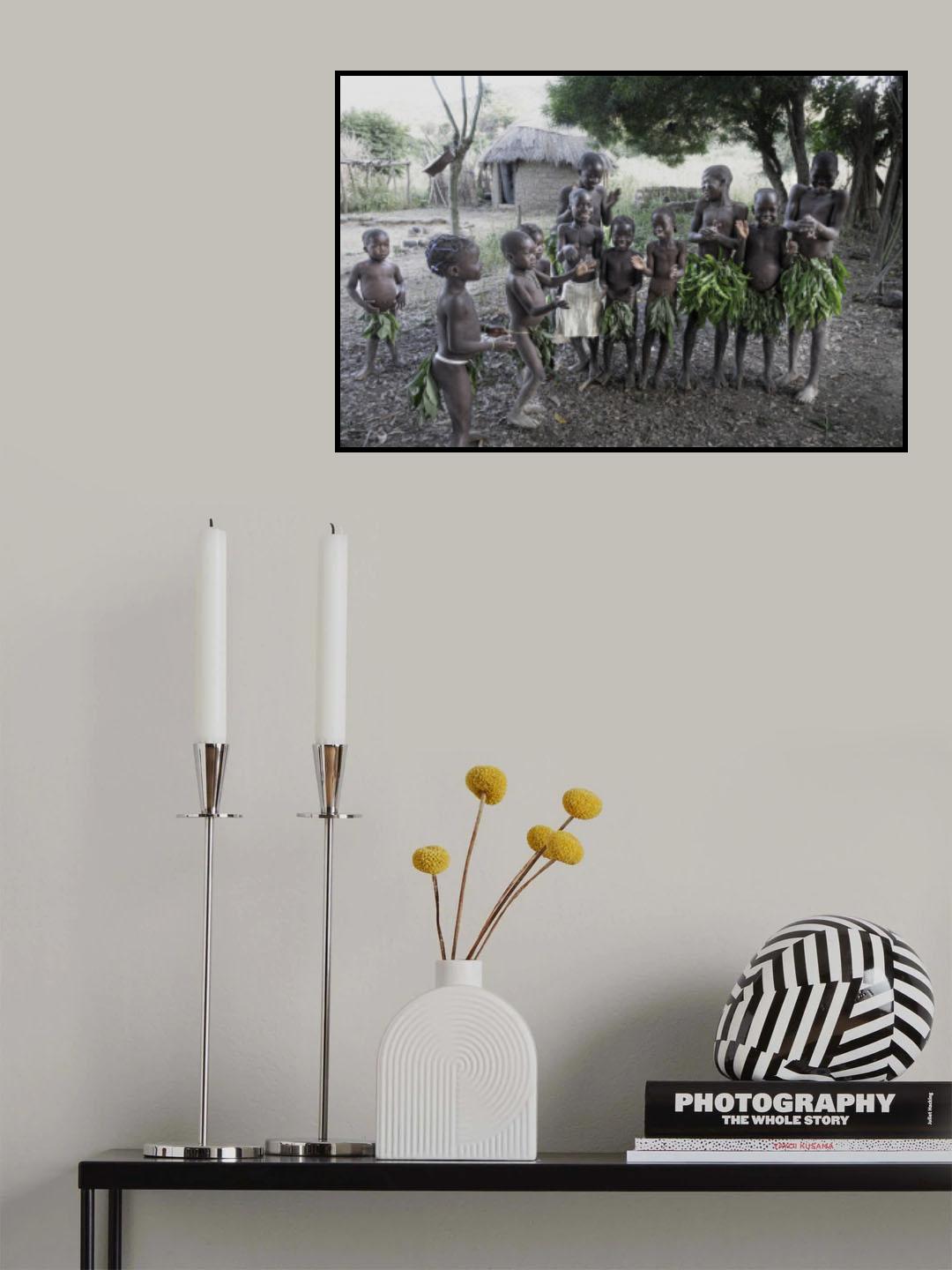 dupa children at northern Cameroon Poster och Canvastavla