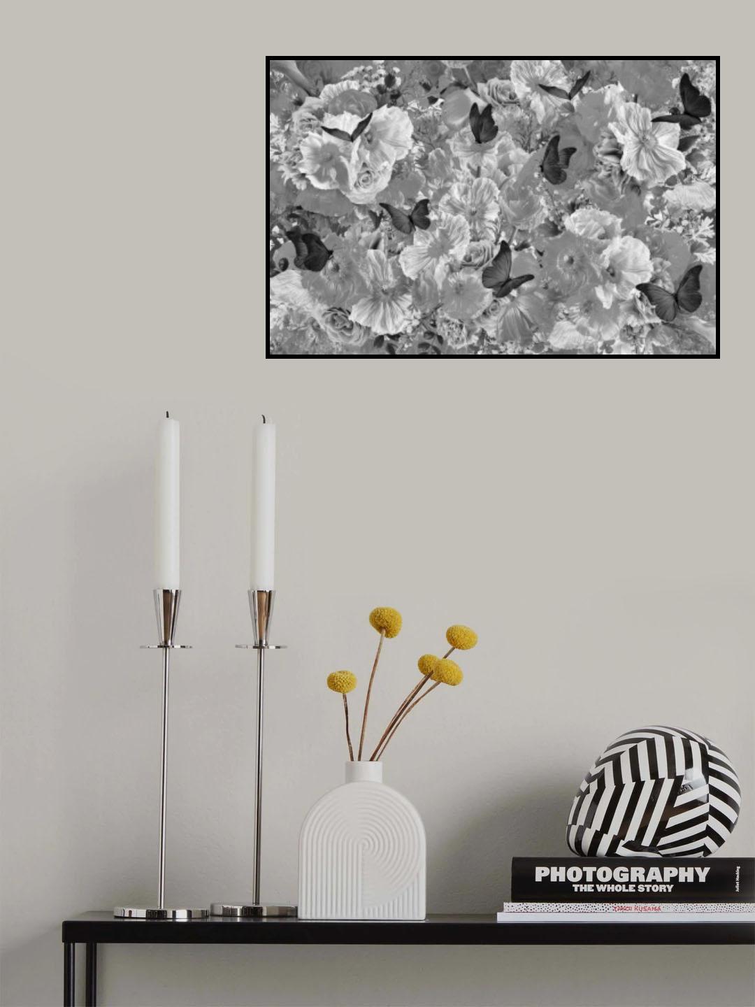 Summer Breeze Black & White Poster och Canvastavla