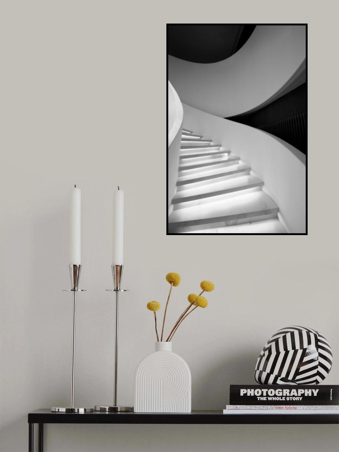 Curve on the Staircase Poster och Canvastavla