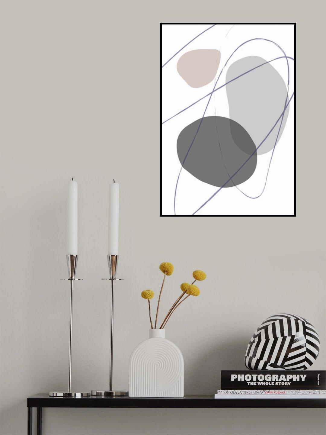 New Shapes Beige No 2 Poster och Canvastavla