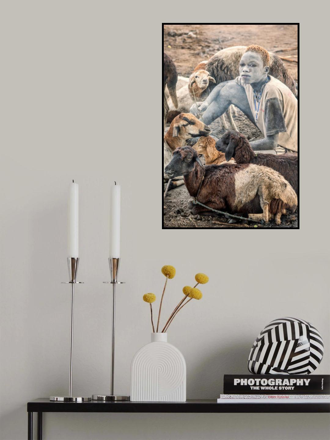 Mundari shepherd Poster och Canvastavla