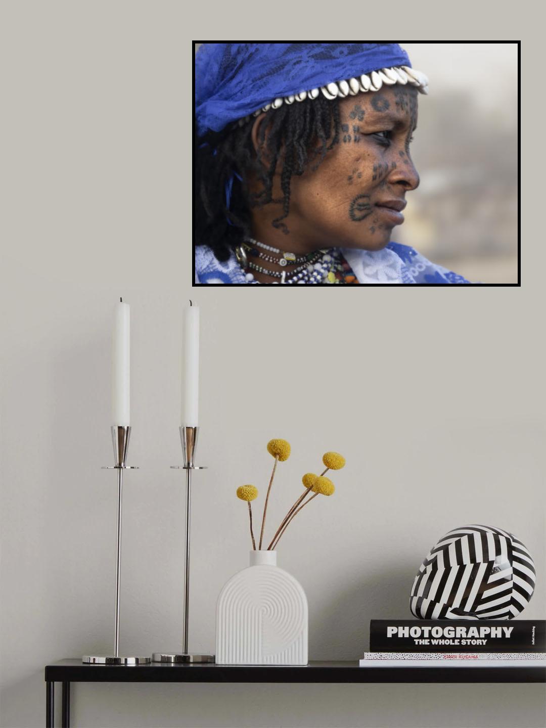 fulani girl at Niergui refugee camp, Tchad Poster och Canvastavla