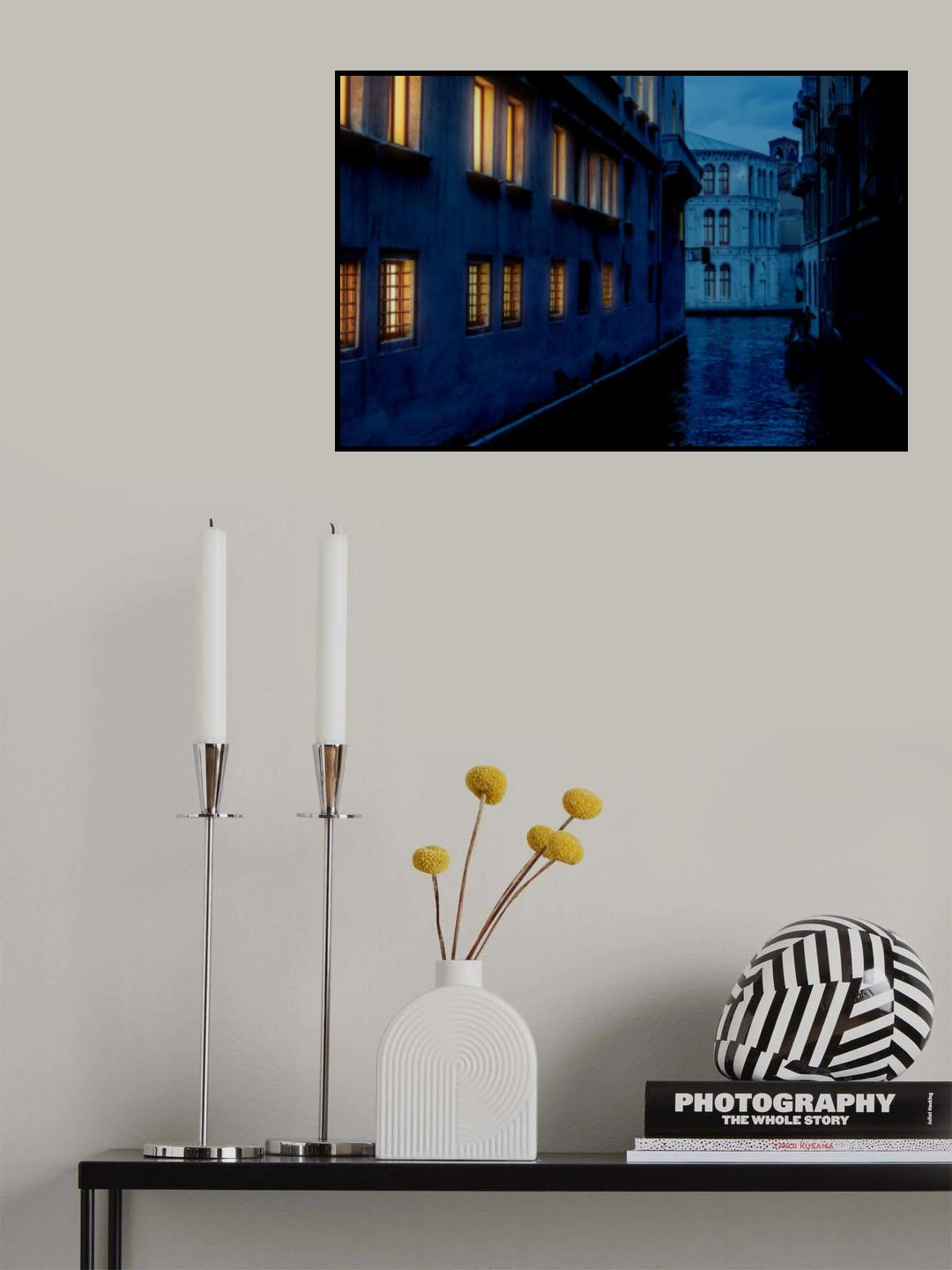 Venice channels by night Poster och Canvastavla