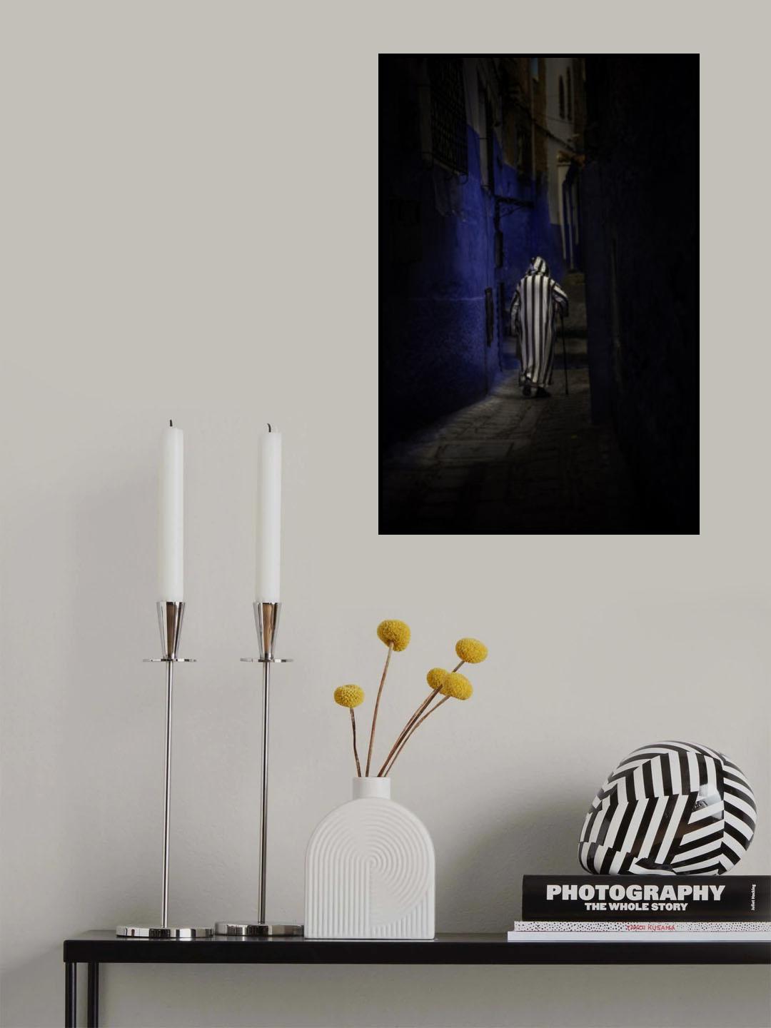 In the alleys of the city chaouen in Morocco Poster och Canvastavla