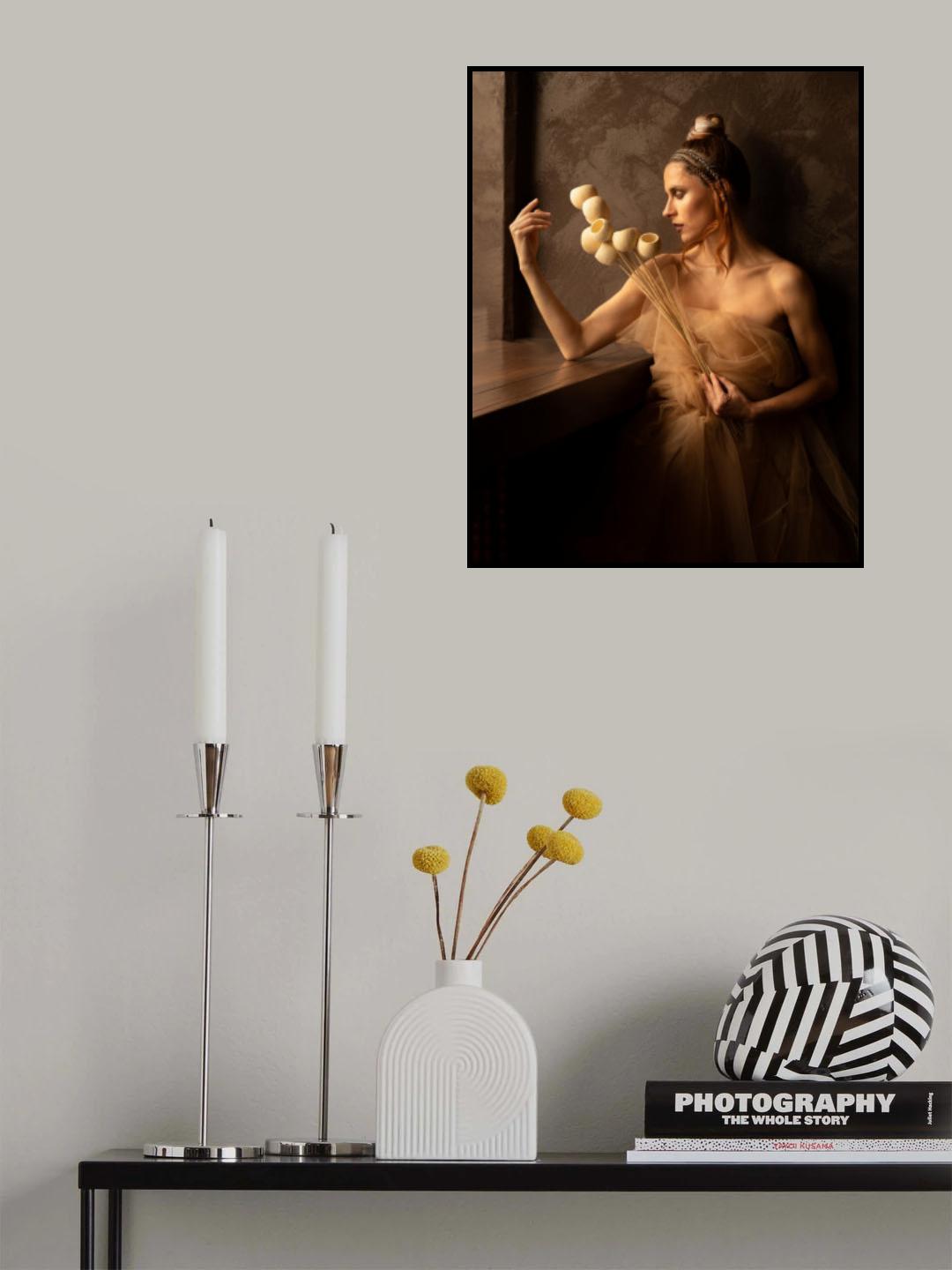 Makeup in white Poster och Canvastavla