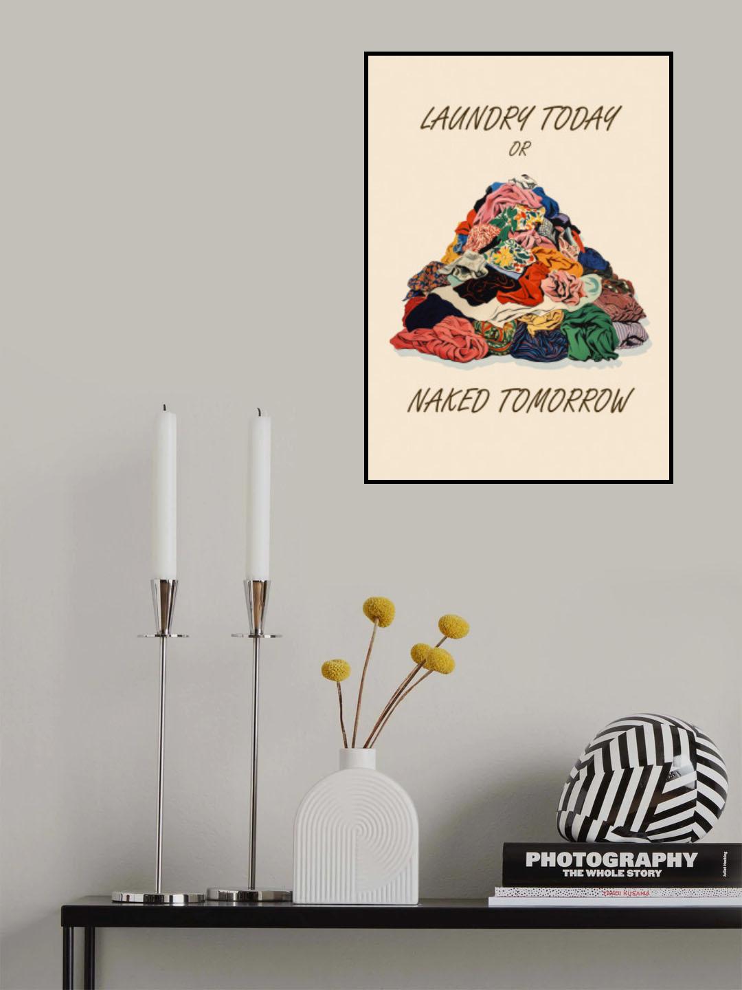 Laundry Naked Pictufy Poster och Canvastavla